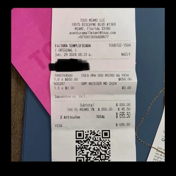 Gold sweet dolls necklace bear motif - Picture 6 of 6